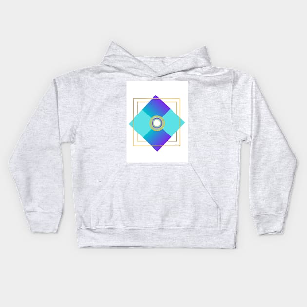 Geometric Art: Bloom Kids Hoodie by RainbowStudios